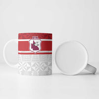 Queensland Tonga Custom Ceramic Mug QLD with Tongan Ngatu Pattern LT9 - Polynesian Pride