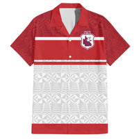 Queensland Tonga Custom Family Matching Off The Shoulder Long Sleeve Dress and Hawaiian Shirt QLD with Tongan Ngatu Pattern