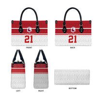 Queensland Tonga Custom Leather Bag QLD with Tongan Ngatu Pattern - Polynesian Pride