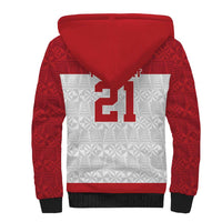 Queensland Tonga Custom Sherpa Hoodie QLD with Tongan Ngatu Pattern LT9 - Polynesian Pride