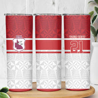 Queensland Tonga Custom Skinny Tumbler QLD with Tongan Ngatu Pattern