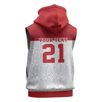 Queensland Tonga Custom Sleeveless Hoodie QLD with Tongan Ngatu Pattern LT9 - Polynesian Pride