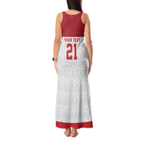 Queensland Tonga Custom Tank Maxi Dress QLD with Tongan Ngatu Pattern LT9 - Polynesian Pride