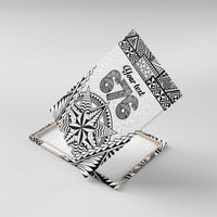 Personalised Tonga 676 Canvas Wall Art Tribal Kupesi Ngatu Unique LT9 With Frame White - Polynesian Pride
