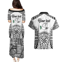 Personalised Tonga 676 Couples Matching Puletasi and Hawaiian Shirt Tribal Kupesi Ngatu Unique LT9 - Polynesian Pride