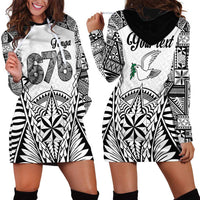Personalised Tonga 676 Hoodie Dress - Tribal Kupesi Ngatu Unique LT9 - Polynesian Pride