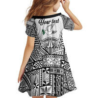 Personalised Tonga 676 Kid Short Sleeve Dress Tribal Kupesi Ngatu Unique