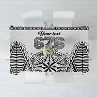 Personalised Tonga 676 Tablecloth Tribal Kupesi Ngatu Unique LT9 White - Polynesian Pride