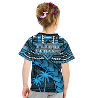 Fiji Rugby Kid T Shirt Go Fijian Tapa Arty with World Cup Vibe LT9 - Polynesian Pride