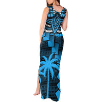 Fiji Rugby Tank Maxi Dress Go Fijian Tapa Arty with World Cup Vibe LT9 - Polynesian Pride