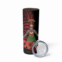 Huli Wigmen Tribe Hela Province Skinny Tumbler Papua New Guinea Indigenous Pattern LT9 - Polynesian Pride