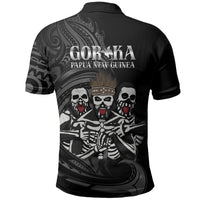 Skeleton Tribe Simbu Province Polo Shirt Papua New Guinea Indigenous Pattern LT9 - Polynesian Pride