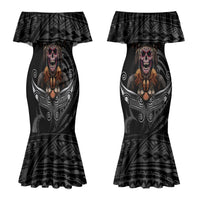Mokomoko Tribe Eastern Highlands Province Couples Matching Mermaid Dress and Hawaiian Shirt Papua New Guinea Indigenous Pattern LT9 - Polynesian Pride