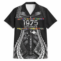 Independen Stet bilong Papua Niugini 1975 Hawaiian Shirt Black Tribal Papua New Guinea Province Flag LT9 Black - Polynesian Pride