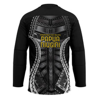 Independen Stet bilong Papua Niugini 1975 Hockey Jersey Black Tribal Papua New Guinea Province Flag LT9 - Polynesian Pride