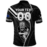 Custom New Zealand Aotearoa Rugby Polo Shirt Black Fern Maori Tribal Sporty Style LT9 - Polynesian Pride