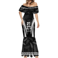 Custom New Zealand Aotearoa Rugby Mermaid Dress Haka Dance Mixed Silver Fern Sporty Style LT9 - Polynesian Pride