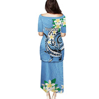 FSM Kosrae Polynesian Shark Tattoo Personalised Family Matching Puletasi and Hawaiian Shirt