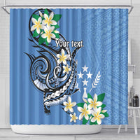 FSM Kosrae Polynesian Shark Tattoo Personalised Shower Curtain LT9 - Polynesian Pride