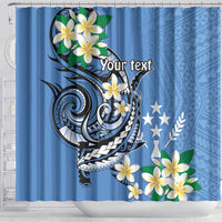 FSM Kosrae Polynesian Shark Tattoo Personalised Shower Curtain LT9 - Polynesian Pride