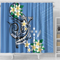 FSM Kosrae Polynesian Shark Tattoo Personalised Shower Curtain LT9 - Polynesian Pride