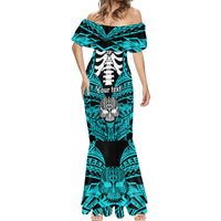 personalised-polynesia-skull-mermaid-dress-with-boars-tusk-aqua-arty-vibe