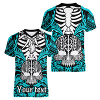 personalised-polynesia-skull-women-v-neck-t-shirt-with-boars-tusk-aqua-arty-vibe