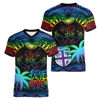 fiji-lgbt-women-v-neck-t-shirt-love-is-love-tapa-pattern-rainbow-water-color