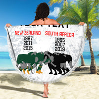 Custom New Zealand South Africa Rugby Beach Blanket History Commemorative World Cup Winners Unique LT9 - Wonder Print Shop