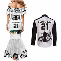 Custom New Zealand South Africa Rugby Couples Matching Mermaid Dress and Long Sleeve Button Shirt History Commemorative World Cup Winners Unique LT9 - Polynesian Pride