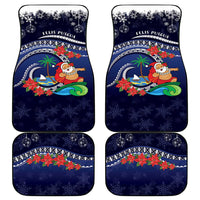Felis Pusgua Guam Santa Car Mats Merry Christmas with Polynesian Tribal LT9 - Polynesian Pride
