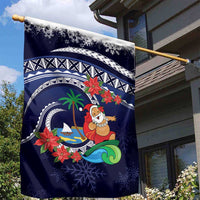 Felis Pusgua Guam Santa Garden Flag Merry Christmas with Polynesian Tribal LT9 - Polynesian Pride