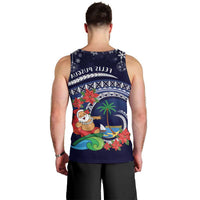 Felis Pusgua Guam Santa Men Tank Top Merry Christmas with Polynesian Tribal LT9 - Polynesian Pride