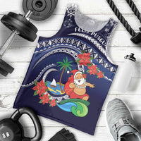 Felis Pusgua Guam Santa Men Tank Top Merry Christmas with Polynesian Tribal LT9 - Polynesian Pride