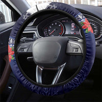 Felis Pusgua Guam Santa Steering Wheel Cover Merry Christmas with Polynesian Tribal LT9 - Polynesian Pride