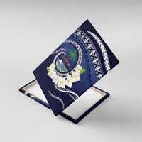 Hafai Adai Guam Guasalis Canvas Wall Art Polynesian Tribal Pattern LT9 With Frame Blue - Polynesian Pride