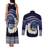 Hafai Adai Guam Guasalis Couples Matching Tank Maxi Dress and Long Sleeve Button Shirt Polynesian Tribal Pattern LT9 - Polynesian Pride