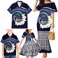 Hafai Adai Guam Guasalis Family Matching Mermaid Dress and Hawaiian Shirt Polynesian Tribal Pattern