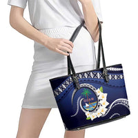Hafai Adai Guam Guasalis Leather Tote Bag Polynesian Tribal Pattern LT9 - Polynesian Pride