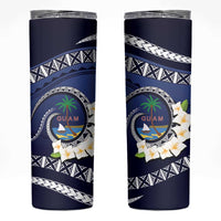 Hafai Adai Guam Guasalis Skinny Tumbler Polynesian Tribal Pattern LT9 Blue - Polynesian Pride