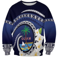 Hafai Adai Guam Guasalis Sweatshirt Polynesian Tribal Pattern LT9 Unisex Blue - Polynesian Pride