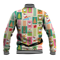 Mele Kalikimaka Hawaii Christmas Baseball Jacket Funny Santan Hippie Style LT9 - Polynesian Pride