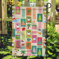 Mele Kalikimaka Hawaii Christmas Garden Flag Funny Santan Hippie Style LT9 Garden Flag Beige - Polynesian Pride