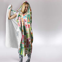Mele Kalikimaka Hawaii Christmas Hooded Blanket Funny Santan Hippie Style LT9 - Polynesian Pride