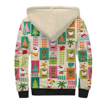 Mele Kalikimaka Hawaii Christmas Sherpa Hoodie Funny Santan Hippie Style LT9 - Polynesian Pride