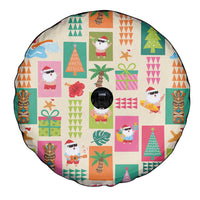 Mele Kalikimaka Hawaii Christmas Spare Tire Cover Funny Santan Hippie Style
