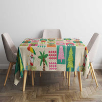 Mele Kalikimaka Hawaii Christmas Tablecloth Funny Santan Hippie Style LT9 - Polynesian Pride