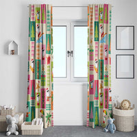 Mele Kalikimaka Hawaii Christmas Window Curtain Funny Santan Hippie Style LT9 - Polynesian Pride