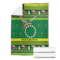 Meri Kiritimiti Cook Islands Christmas Blanket Maroro Flying Fish and White Stars LT9 - Polynesian Pride