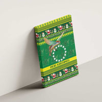Meri Kiritimiti Cook Islands Christmas Canvas Wall Art Maroro Flying Fish and White Stars LT9 - Polynesian Pride